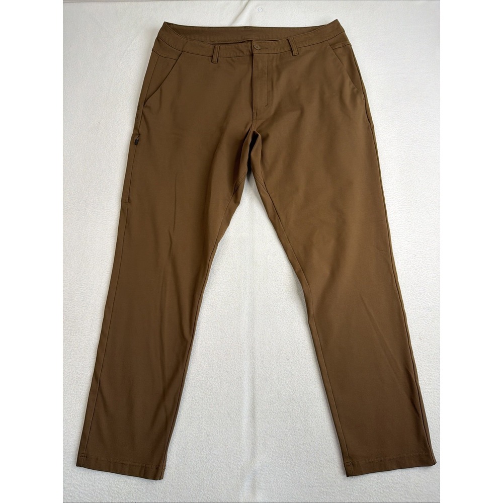 BYLT Pants Mens 38 Premium Basics Everyday 2.0 Slim Fit Brown Stretch EUC